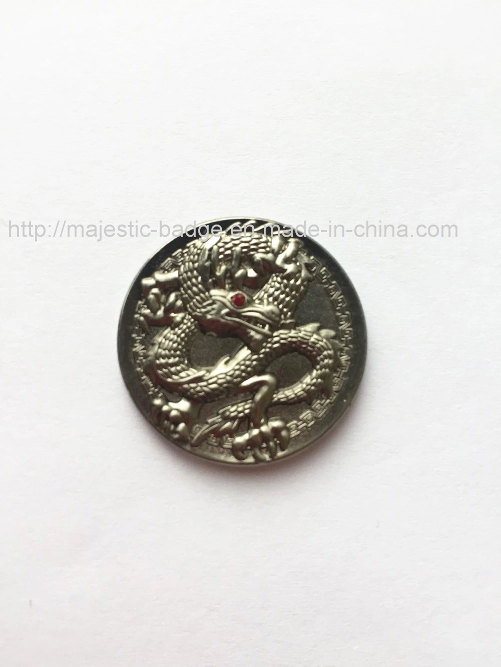 Custom 3D Dragon Antique Silver Plating Metal Golf Ball Marker (Hz 1001 G011)