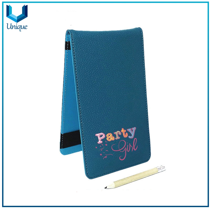 Custom Design Golf Scorecard Holder, PU Leather with Pencil W/ Custom Logo Golf Yardage Book Cover for Best Promotional Gifts