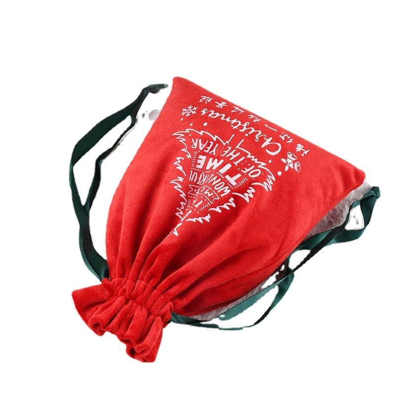 New Year′s Blessing Bag, Christmas Flannel Bag, Ping an Fruit Bag, Christmas Gift Bag, Gift Bag, Candy Drawstring Bag