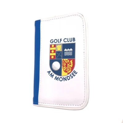 Porte-cartes de pointage de golf en cuir Porte-cartes en cuir véritable personnalisé